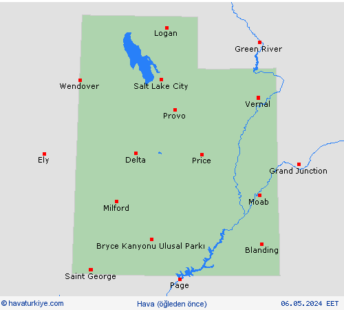 genel açıklama Utah Kuzey Amerika Tahmin Haritaları