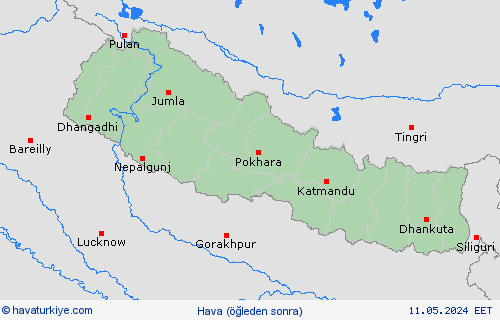 genel açıklama Nepal Asya Tahmin Haritaları