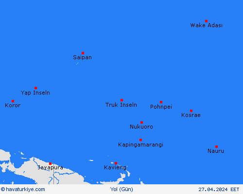 yol koşulları Nauru Okyanusya Tahmin Haritaları