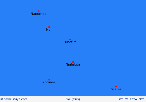 yol koşulları Tuvalu Okyanusya Tahmin Haritaları