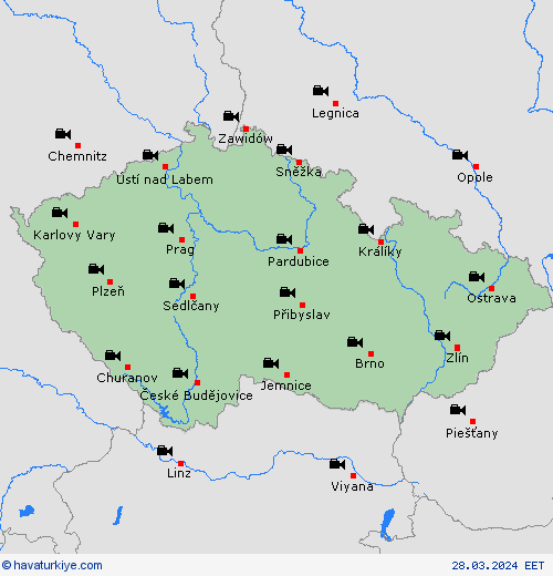 görüntü Çek Cumhuriyeti Avrupa Tahmin Haritaları