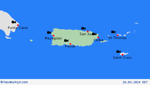 görüntü Porto Riko Orta Amerika Tahmin Haritaları