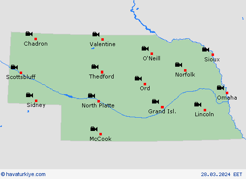 görüntü Nebraska Kuzey Amerika Tahmin Haritaları
