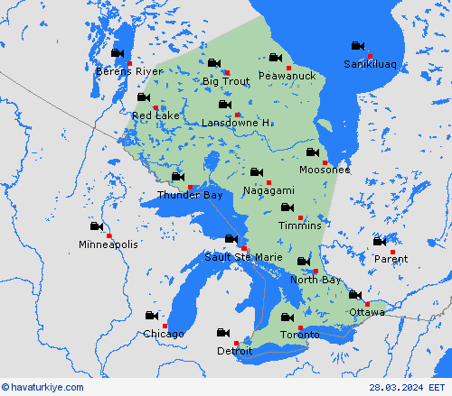 görüntü Ontario Kuzey Amerika Tahmin Haritaları