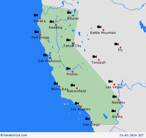 görüntü Kaliforniya Kuzey Amerika Tahmin Haritaları