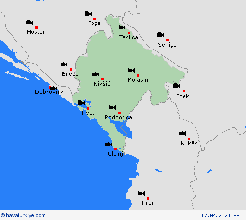 görüntü Karadağ Avrupa Tahmin Haritaları
