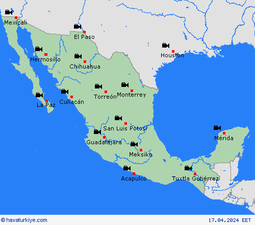 görüntü Meksika Orta Amerika Tahmin Haritaları