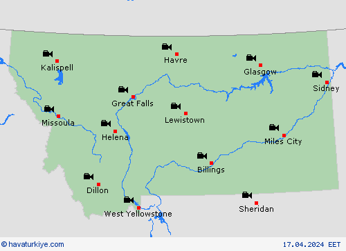 görüntü Montana Kuzey Amerika Tahmin Haritaları