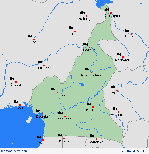 görüntü Kamerun Afrika Tahmin Haritaları
