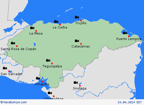 görüntü Honduras Orta Amerika Tahmin Haritaları