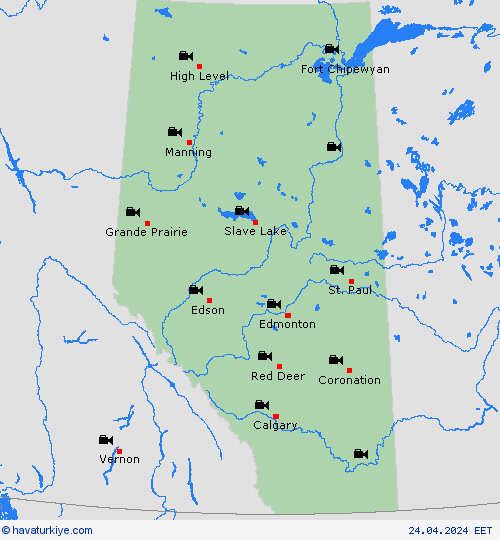 görüntü Alberta Kuzey Amerika Tahmin Haritaları