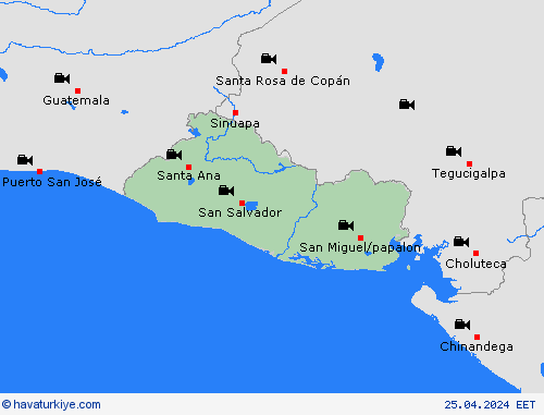 görüntü El Salvador Orta Amerika Tahmin Haritaları