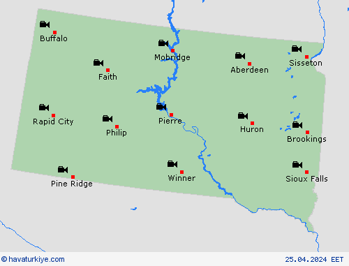görüntü Güney Dakota Kuzey Amerika Tahmin Haritaları