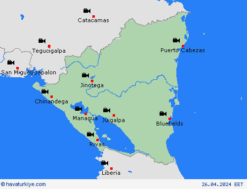 görüntü Nikaragua Orta Amerika Tahmin Haritaları