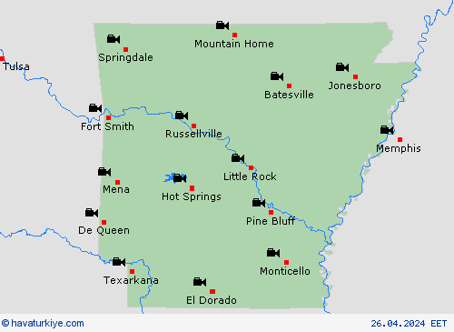 görüntü Arkansas Kuzey Amerika Tahmin Haritaları