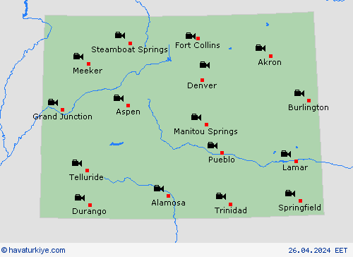 görüntü Colorado Kuzey Amerika Tahmin Haritaları