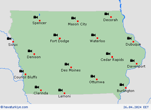 görüntü Iowa Kuzey Amerika Tahmin Haritaları