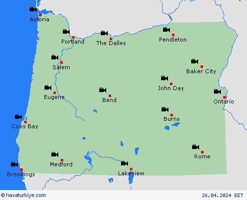 görüntü Oregon Kuzey Amerika Tahmin Haritaları