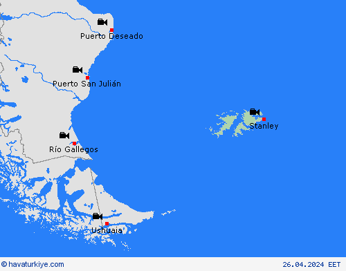 görüntü Falkland Adaları Güney Amerika Tahmin Haritaları