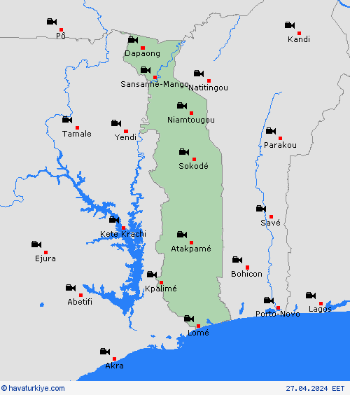 görüntü Togo Afrika Tahmin Haritaları