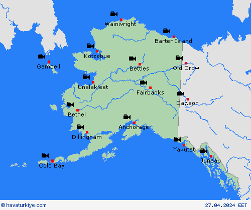 görüntü Alaska Kuzey Amerika Tahmin Haritaları