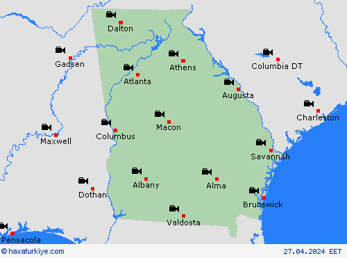 görüntü Georgia Kuzey Amerika Tahmin Haritaları