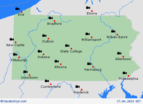 görüntü Pensilvanya Kuzey Amerika Tahmin Haritaları