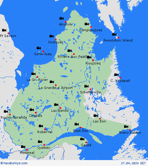 görüntü Québec Kuzey Amerika Tahmin Haritaları