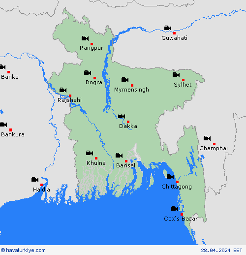 görüntü Bangladeş Asya Tahmin Haritaları