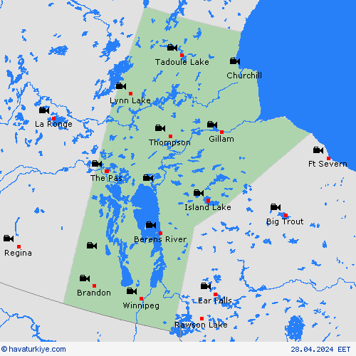 görüntü Manitoba Kuzey Amerika Tahmin Haritaları