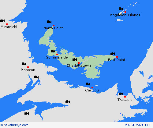görüntü Prens Edward Adası Kuzey Amerika Tahmin Haritaları