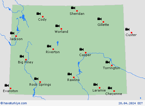 görüntü Wyoming Kuzey Amerika Tahmin Haritaları
