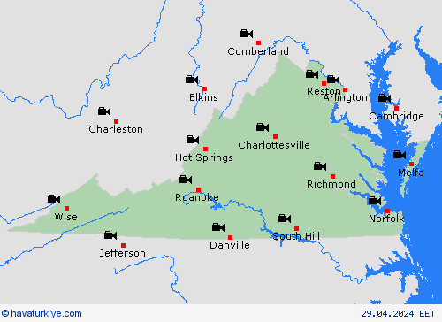 görüntü Virjinya Kuzey Amerika Tahmin Haritaları