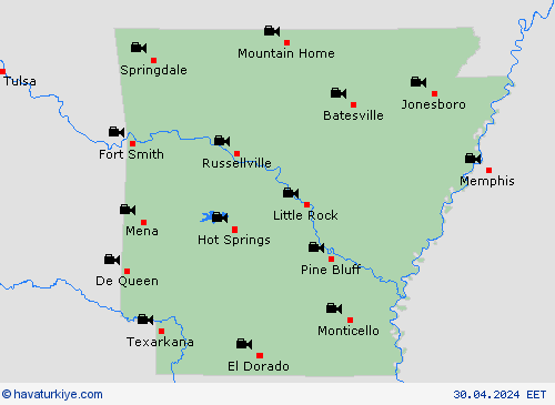 görüntü Arkansas Kuzey Amerika Tahmin Haritaları