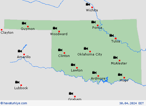 görüntü Oklahoma Kuzey Amerika Tahmin Haritaları