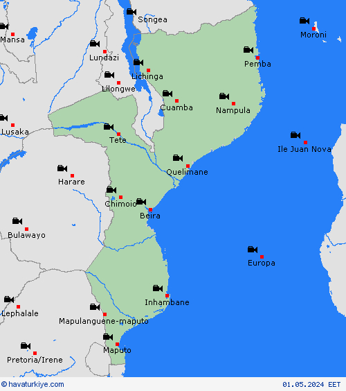 görüntü Mozambik Afrika Tahmin Haritaları