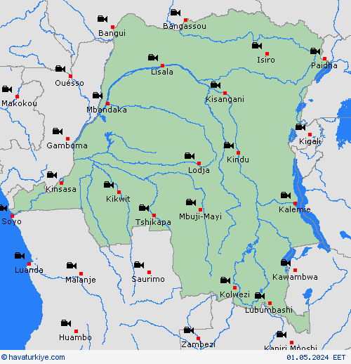 görüntü Demokratik Kongo Cumhuriyeti Afrika Tahmin Haritaları