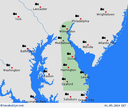 görüntü Delaware Kuzey Amerika Tahmin Haritaları