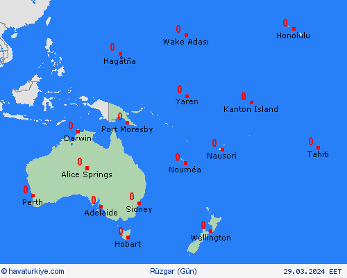 rüzgar  Okyanusya Tahmin Haritaları