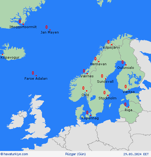 rüzgar  Avrupa Tahmin Haritaları