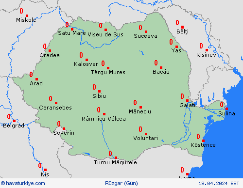 rüzgar Romanya Avrupa Tahmin Haritaları