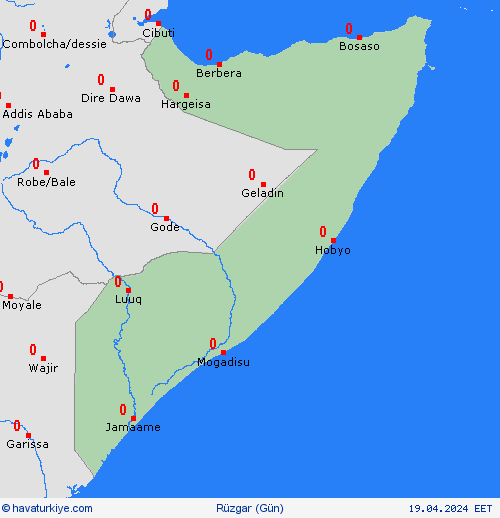 rüzgar Somali Afrika Tahmin Haritaları