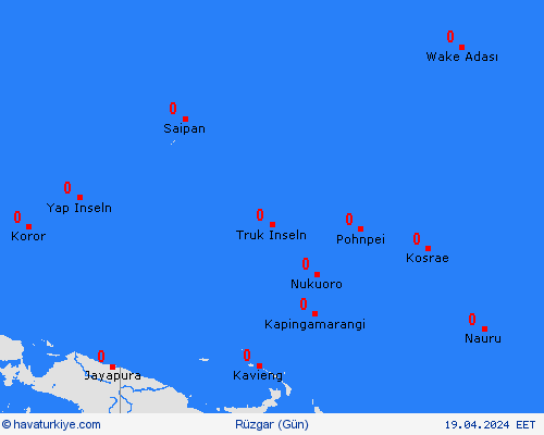 rüzgar Wake Adası Okyanusya Tahmin Haritaları