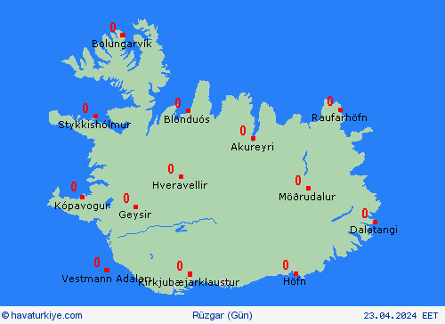 rüzgar İzlanda Avrupa Tahmin Haritaları