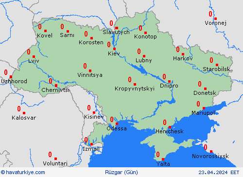 rüzgar Ukrayna Avrupa Tahmin Haritaları