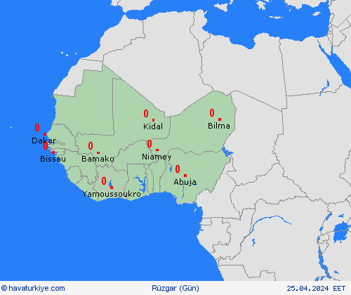 rüzgar  Afrika Tahmin Haritaları