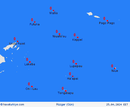 rüzgar Tonga Okyanusya Tahmin Haritaları