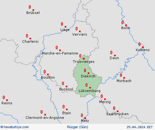 rüzgar Lüksemburg Avrupa Tahmin Haritaları