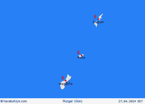 rüzgar Mariana Islands Okyanusya Tahmin Haritaları