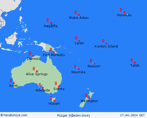 rüzgar  Okyanusya Tahmin Haritaları
